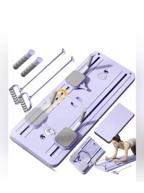 Adjustable Purple Home Workout Core Board with Resistance Rods, used once